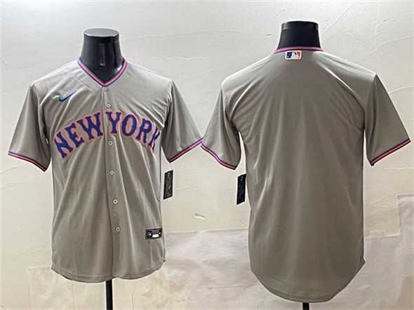 Men%27s New York Mets Team Big Logo Gray 2025 Limited Stitched Jersey->new york yankees->MLB Jersey